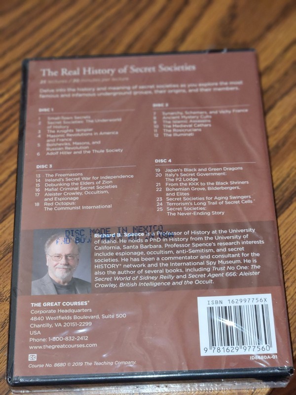 Great Courses: Real History of Secret Societies (4 DVD Set & Guidebook) Sealed gallery