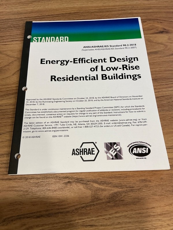 New Energy Efficient Design of Low-Rise Residential Buildings ASHRAE 90.2-2018