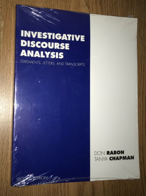 INVESTIGATIVE DISCOURSE ANALYSIS SECOND 2nd EDITION BOOK D RABON NEW IN PLASTIC