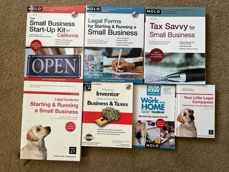 NOLO 7 Book Library Set Of Taxes Small BUSINESS Startup Legal Guides CD’s Books