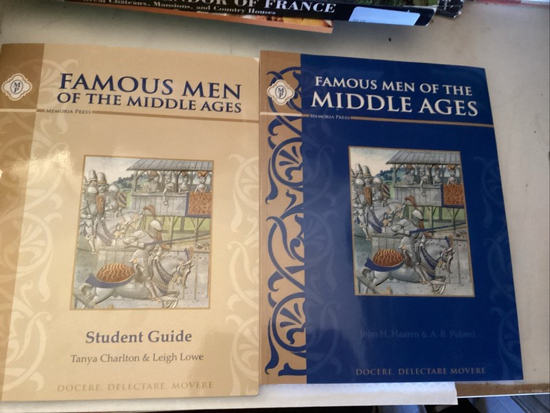 Lot 2 Famous Men of the Middle Ages, Textbook & Student Guide