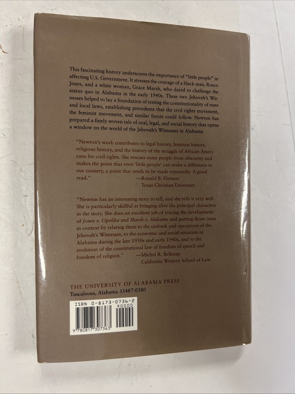 Armed with the Constitution. Jehovah's Witnesses in Alabama . Hardback gallery