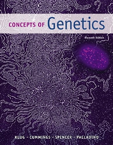 CONCEPTS OF GENETICS (11TH EDITION) By William S. Klug & Michael R. Cummings VG+