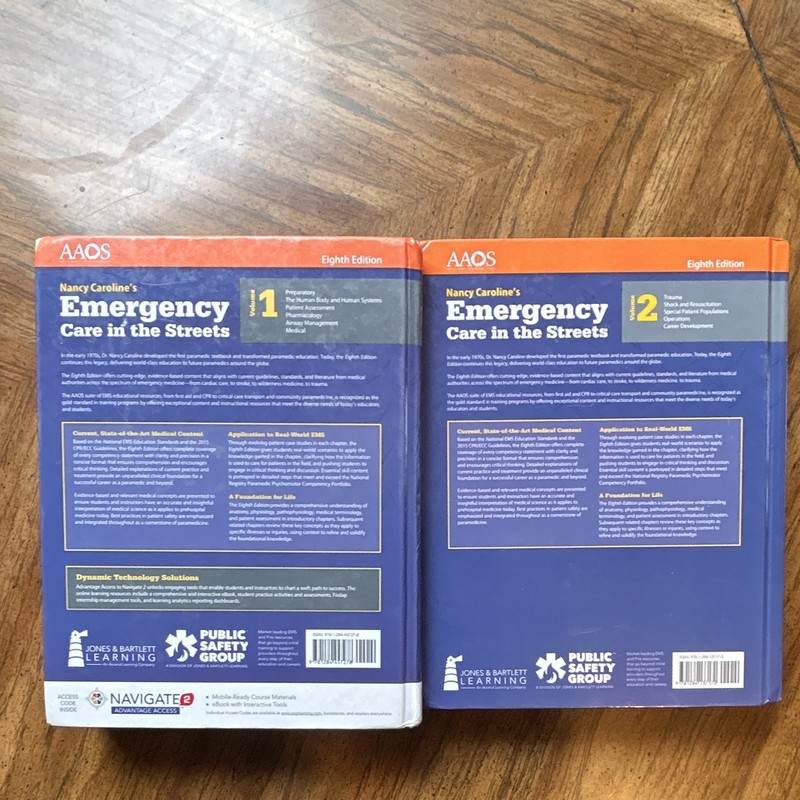 Nancy Caroline Emergency Care in the Streets 8th Ed Vol 1-2 2015 JB gallery