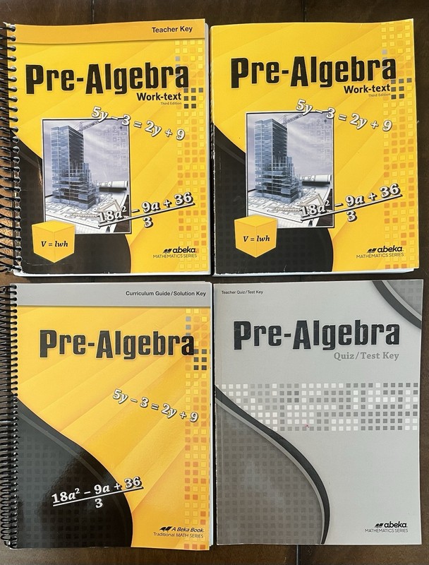 Abeka Pre-Algebra Bundle (Third Edition) GOOD