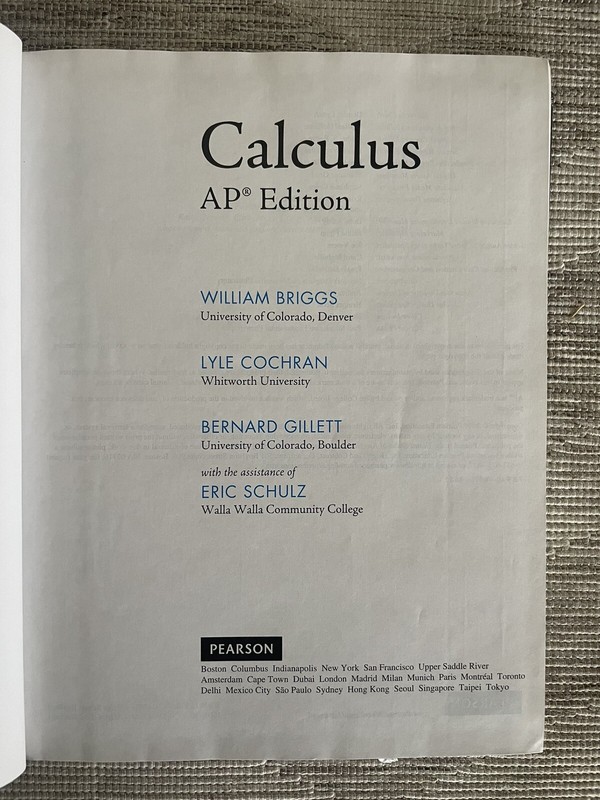 Pearson Calculus AP Edition Hardcover Textbook, College Books ISBN 9780133475715 gallery