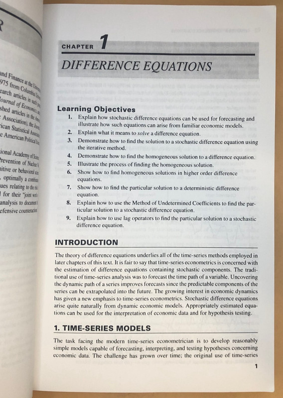 Applied Econometric Time Series by Walter Enders 4th Ed WILEY ECONOMICS MATH ++ gallery