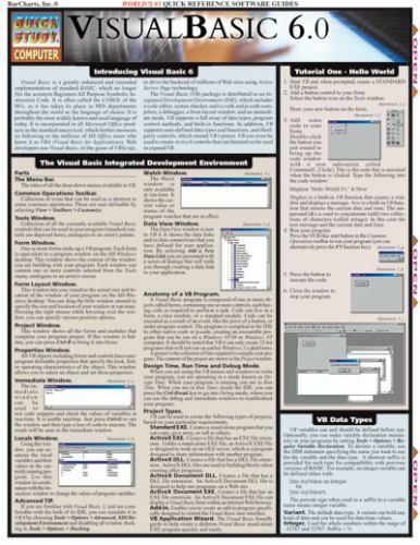 Visual Basic 6.0 (Quick Study Computer) by Inc. BarCharts