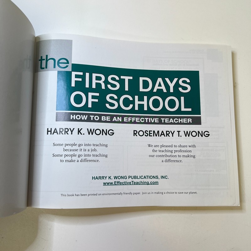 The First Days of School: How to - Paperback, by Wong Harry K. gallery
