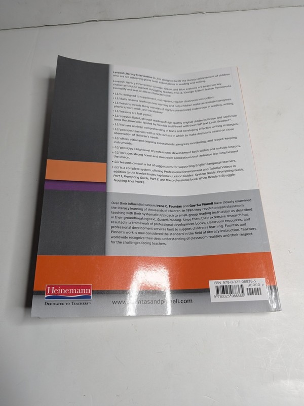 Fountas & Pinnell LLI Orange System Guide Levels A-E Lessons 1-110 Paperback gallery