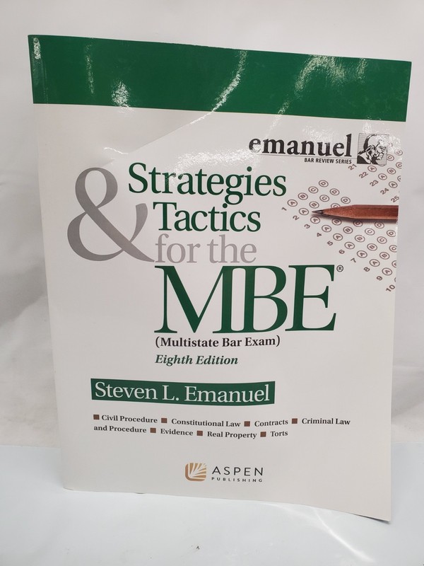 Strategies & Tactics for the MBE – Emanuel Bar Review *Pre-Owned *Warped Pages