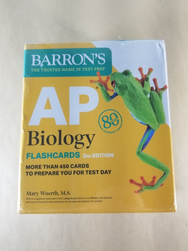 Barron's AP Biology Flashcards 2nd Edition 450+ Cards New Sealed gallery