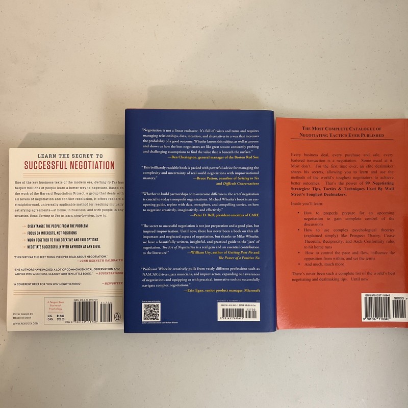 Negotiation & Deal-Making Book Bundle – 3 Book Lot Harvard Business Wall Street gallery