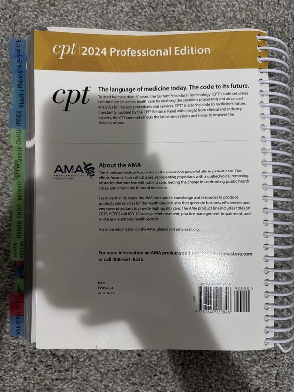 CPT Professional 2024 by American Medical Association (2023, Trade Paperback) gallery