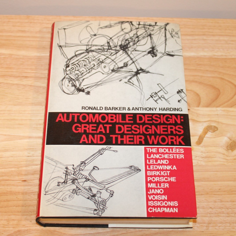 AUTOMOBILE DESIGN Great Designers Work Ronald Barker Harding 1970 FIRST EDITION