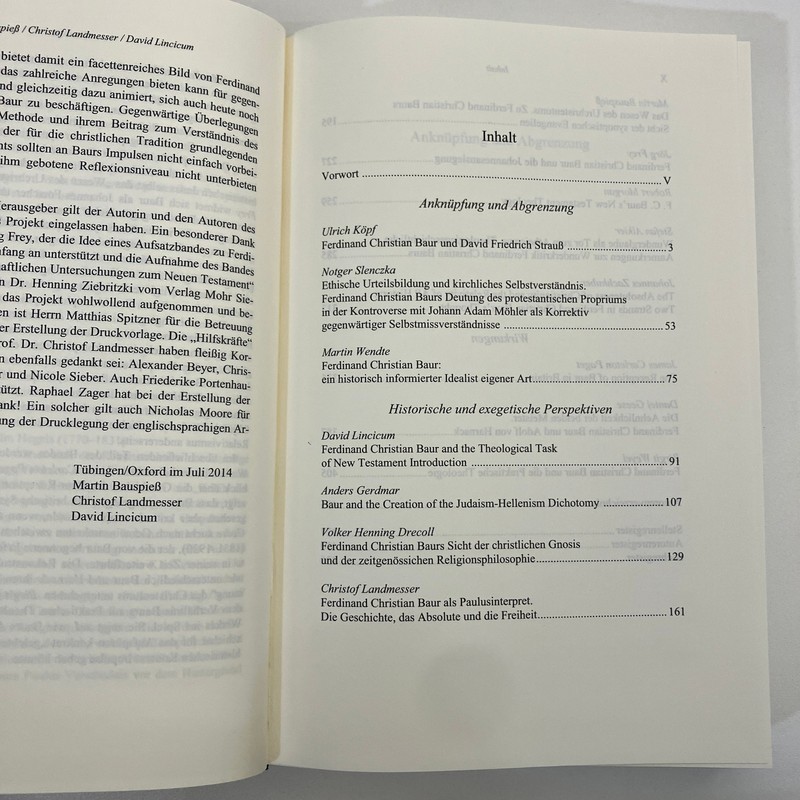 GERMAN Ferdinand Christian Baur Und Die Geschichte Des Fruhen Christentums HCDJ gallery