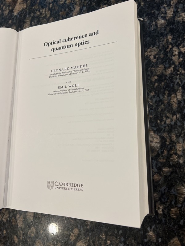 Optical Coherence and Quantum Optics by Leonard Mandel & Emil Wolf HB/DJ gallery