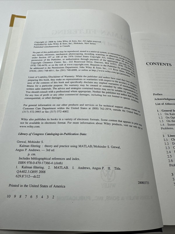 Kalman Filtering: Theory and Practice Using MATLAB Mohinder S. Grewal, Angus P. gallery