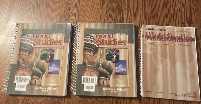 World Studies for Christian Schools Teacher’s Ed. 2nd Ed. BOOK 1 & 2 plus more