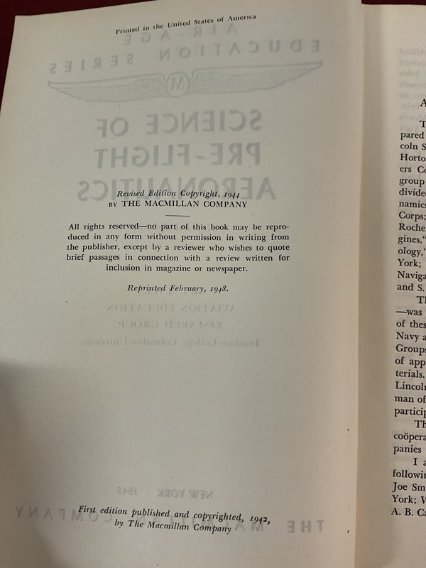 Science of Pre-Flight Aeronautics Air-Age Education Series Revised Edition 1948 gallery