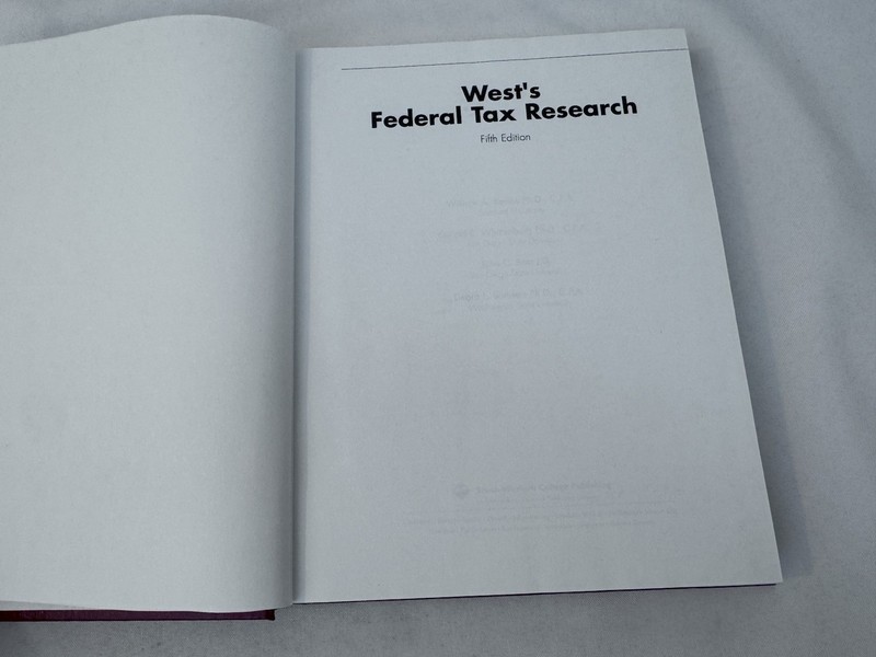 West's Federal Tax Research by Raabe, Whittenburg, Bost Saunders 5th Ed. gallery