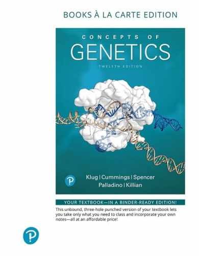 Concepts of Genetics – Loose Leaf, by Klug William; Cummings – Very Good