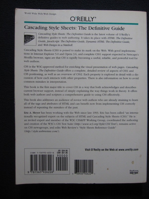 Cascading Style Sheets: The Definitive Guide [Meyer, Eric A.] gallery