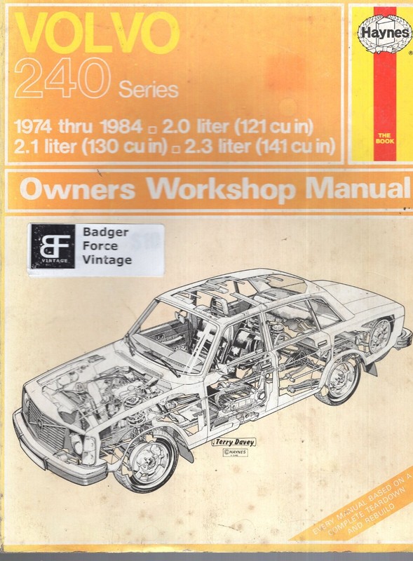 Haynes Volvo 240 242 244 245 DL GL GT GLT Owners Workshop Manual 1974-1984 MN487