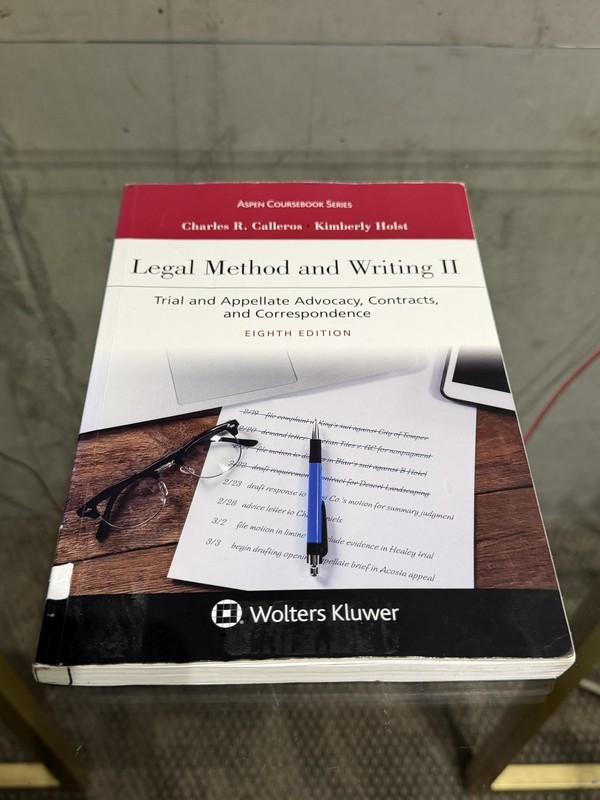 Aspen Coursebook Ser.: Legal Method and Writing II : Trial and Appellate…