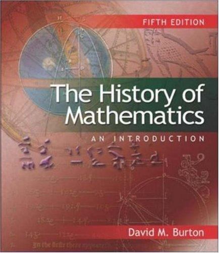 History of Mathematics : An Introduction by David M. Burton (2002, Hardcover)