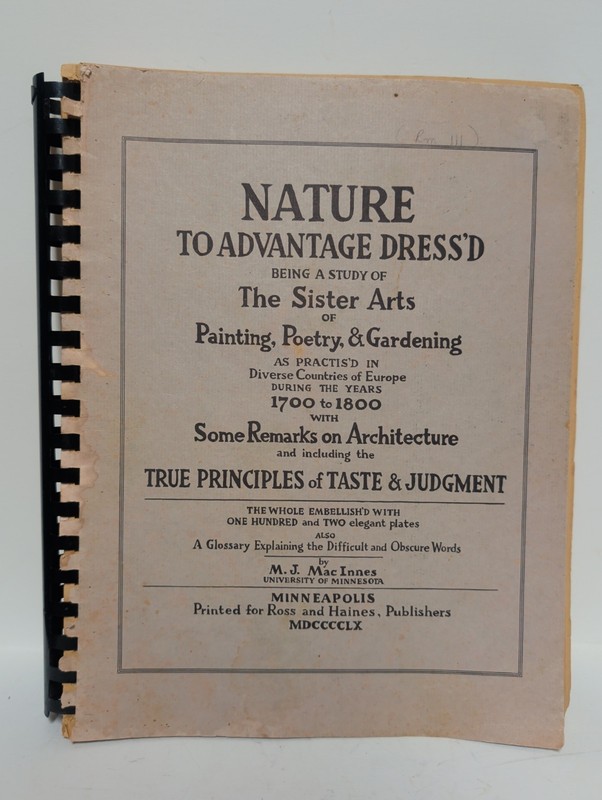 Nature To Advantage Dress’d A Study Of Sister Arts of Painting, Poetry & Garden
