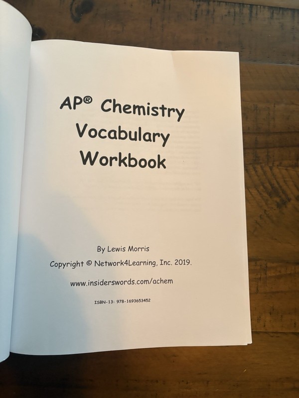 AP Chemistry Vocabulary Workbook gallery