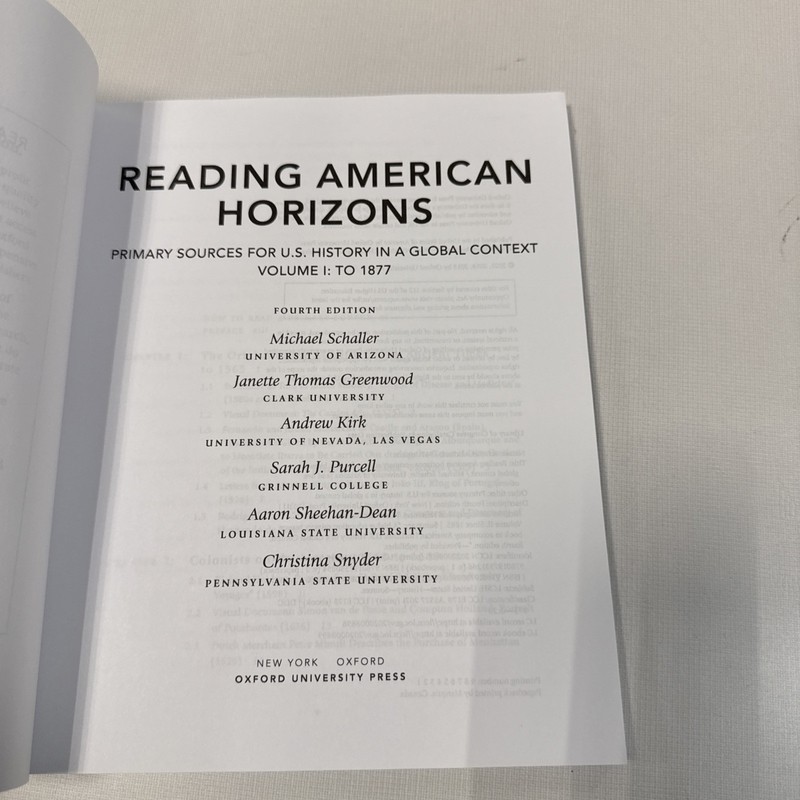 American Horizons: US History in a Global Context, Vol. 1, 4th Ed + Reading AH gallery