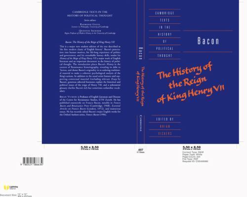 History of the Reign of King Henry VII : And Selected Works, Paperback by Bac…