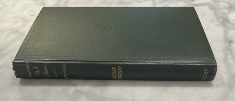 Elementary Fluid Mechanics John K Vennard 1952 Second Edition Hardcover gallery