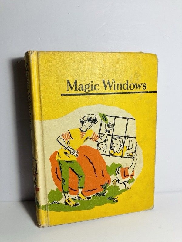 1957 Magic Windows Ex- School Textbook Homeschool Early Reader Large Print HC
