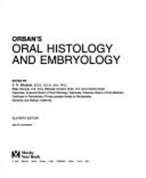 Orban’s Oral Histology and Embryology Hardcover Bhaskar