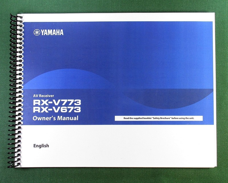 Yamaha RX-V673 Instruction Manual: Full Color 163 Pages & Protective Covers!