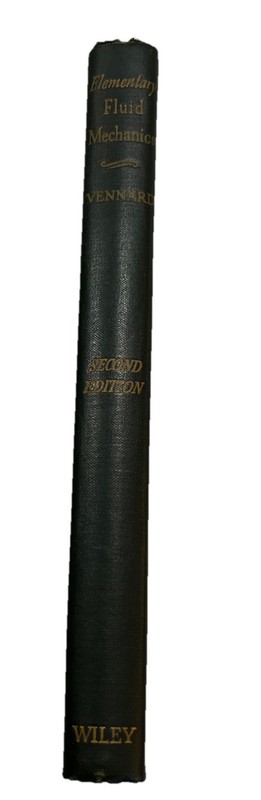Elementary Fluid Mechanics John K Vennard 1952 Second Edition Hardcover gallery