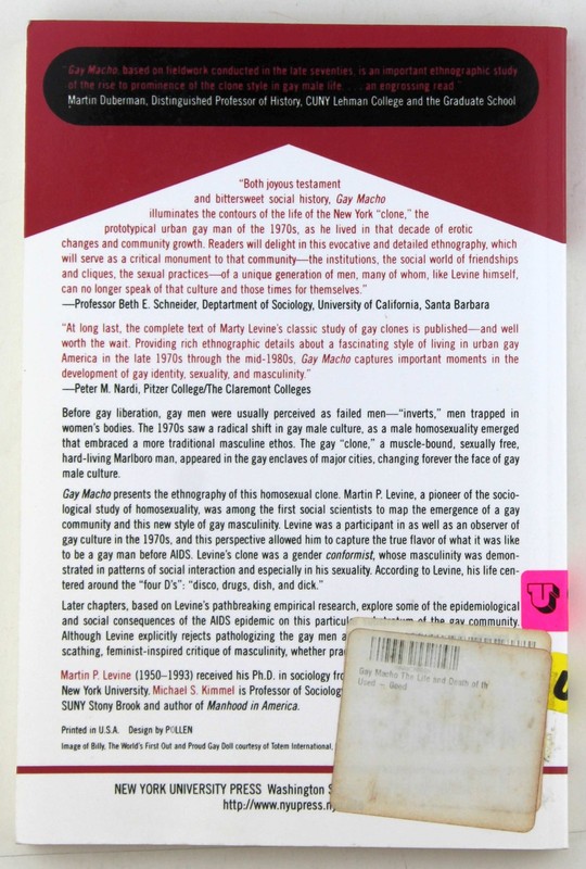 Gay Macho: The Life and Death of the Homosexual Clone - Levine, Martin P. NYU Pr gallery