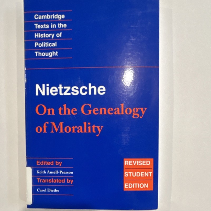 Cambridge University Press Nietzsche On the Genealogy of Morality Revised Stude…