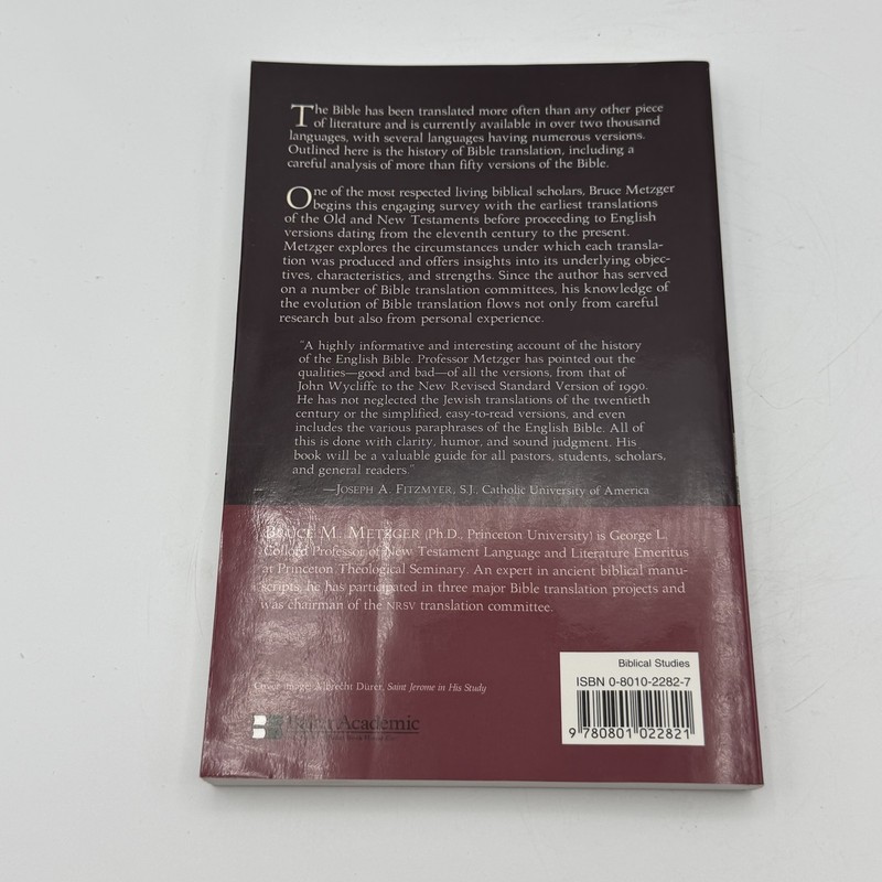 The Bible in Translation Ancient & English Versions Bruce M. Metzger Paperback gallery