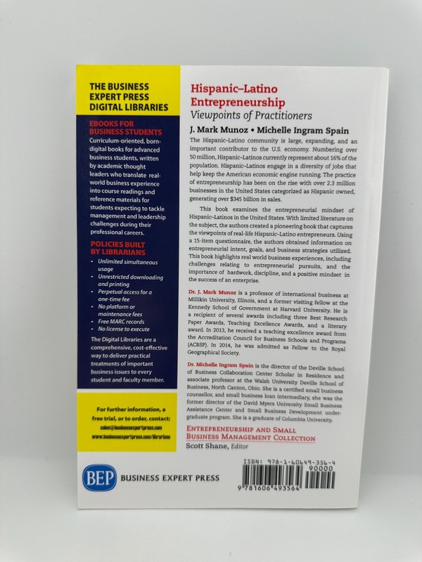 Hispanic-Latino Entrepreneurship Viewpoints Practitioners Munoz Spain PB 2015 gallery