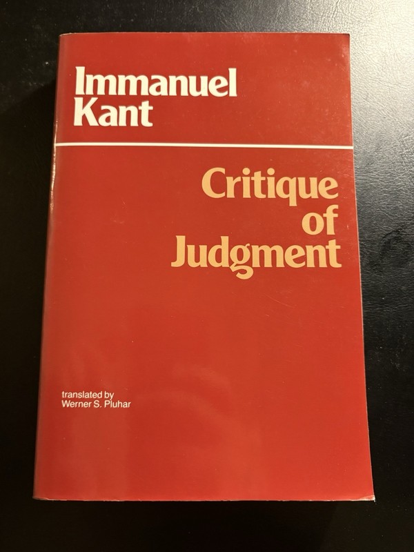 Immanuel Kant Critique of Judgment Hackett Pluhar Translation First Introduction