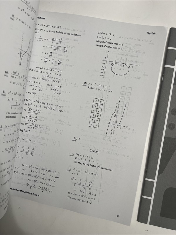 Saxon advanced mathematics (2nd edition) answer key AND test forms (NO TEXTBOOK) gallery