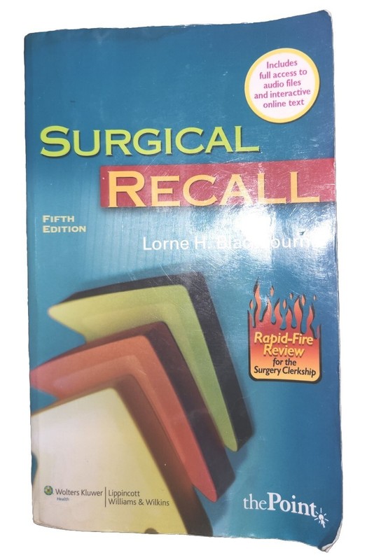 Recall Ser.: Surgical Recall by Lorne H. Blackbourne (2008, Trade Paperback,…