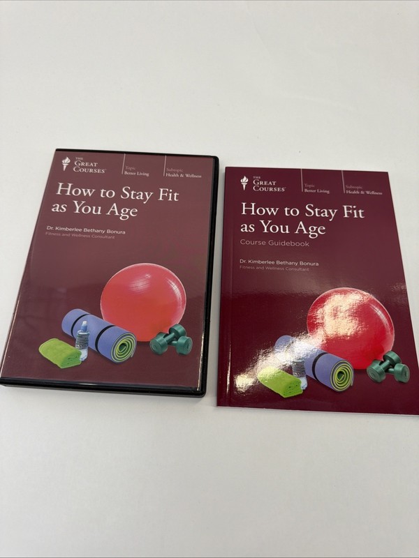 The Great Courses How To Stay Fit As You Age DVD Set & Course Guidebook Bonura