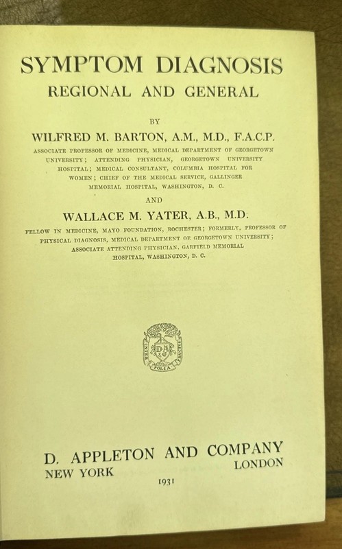 Simptom Diagnosis – Regional And General – Windred M. Barton
