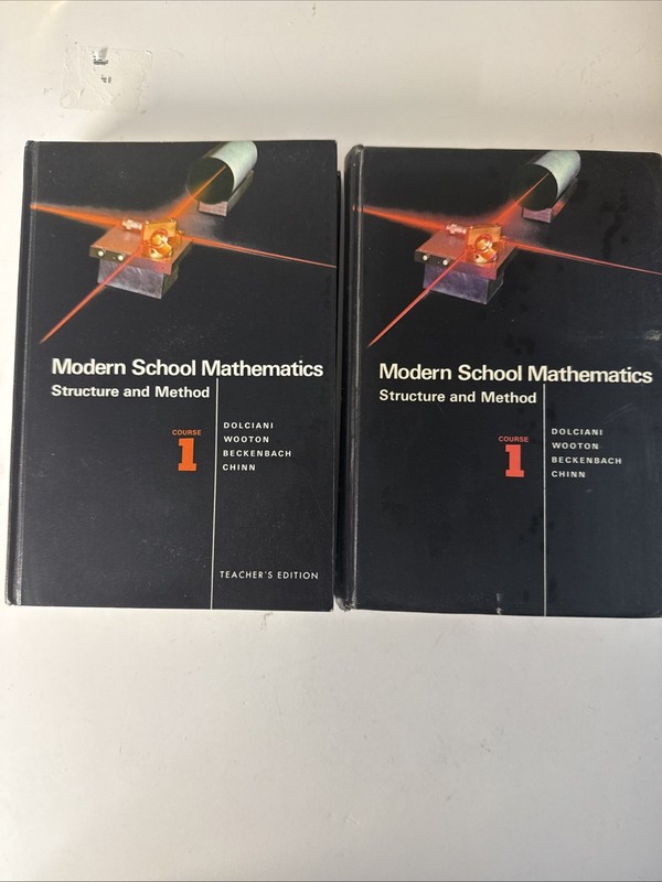 Modern School Mathematics, Course 1, 1970 Dolciani, Teacher & Student SET, Rare