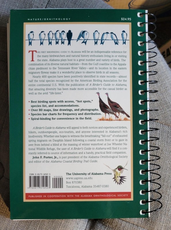 John Porter A BIRDER'S GUIDE TO ALABAMA 2001 Bird Watching Ornithology Spiral gallery